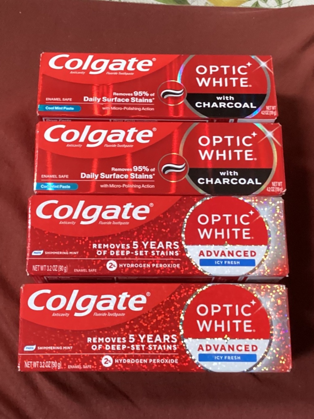 Colgate Optic White toothpastes bundle New/sealed